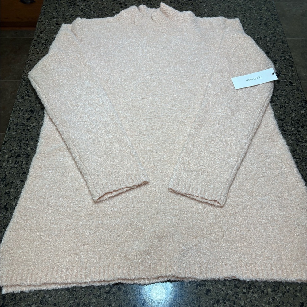 Calvin Klein Blush Cream Turtleneck Sweater NWT